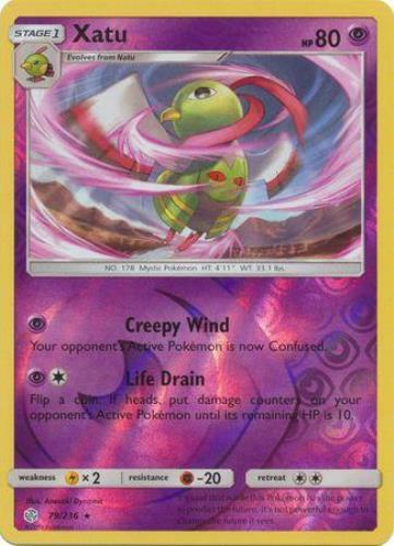 79//236 Xatu Rare Reverse Holo Cosmic Eclipse