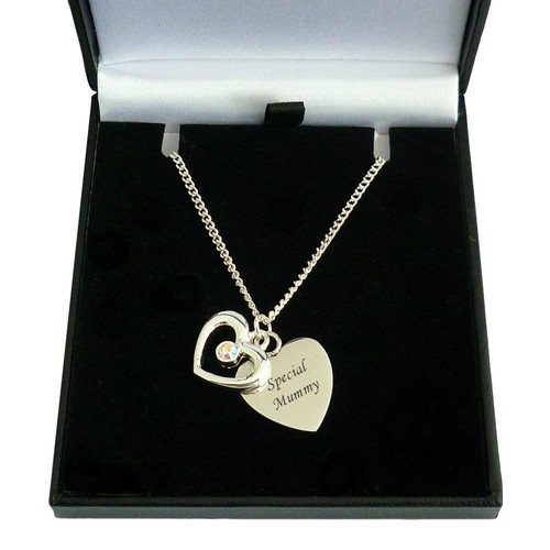 Engraved Heart Necklace For Woman or Girl Personalised with Any Engraving