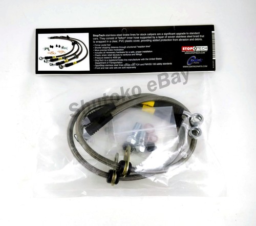 REAR BRAKE LINES FOR 02-05 HONDA CIVIC Si EP3 STOPTECH STAINLESS BRAIDED FRONT