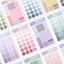76Pcs Lindo Color sólido Pegatinas kawaii Dot Papelería Pegatinas Papel Adhesivo St