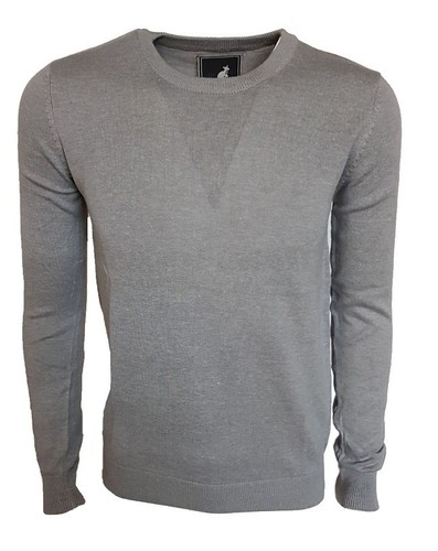Kangol Da Uomo Fine Knit crew Maglione Pullover Pullover manica lunga collo cotone