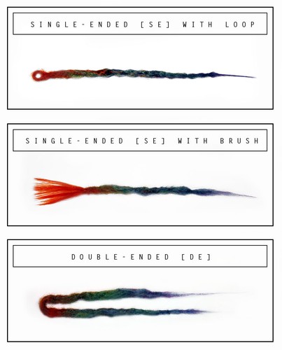 Natural Brown Ombre Crocheted Synthetic Dreadlocks Extensions DE SE