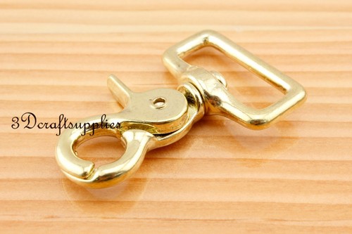 32 mm Lobster Clasps Clips Claw purse hooks Swivel snap hook solid brass T43