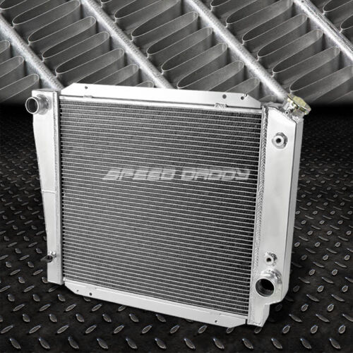 3-ROW ALUMINUM RACING RADIATOR+14/" FAN 66-77 FORD BRONCO WAGON//ROADSTER 5.0L V8