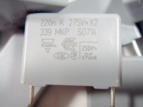 5 x Entstör Kondensator 0,22uF 220nF 275Vac MKP-X2 VISHAY #1F20 
