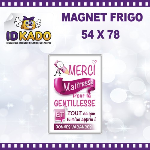 Magnet Rectangulaire personnalisée MERCI MAITRESSE POUR TA GENTILLESSE MA-90