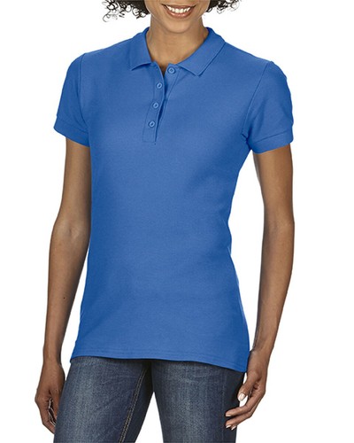 PERSONALISED GILDAN LADIES POLO SHIRT ANY TEXT FRONT OR BACK WORKWEAR CASUAL TOP