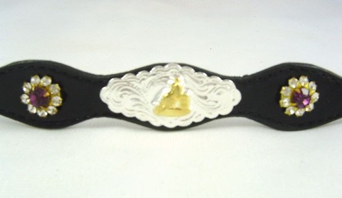 Crystal Leather Bracelet Barrel Racer