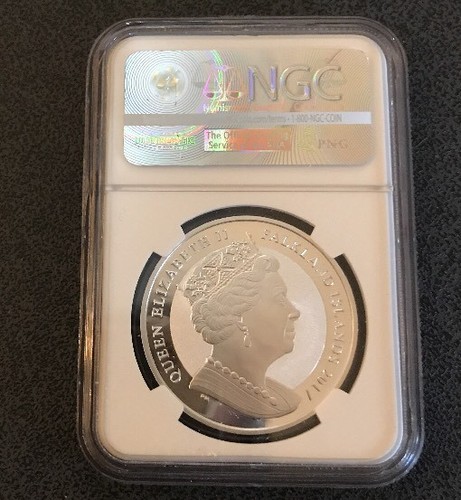 2017 Falkland Islands Britannia Rules the Waves Silver Reverse Proof NGC PF69