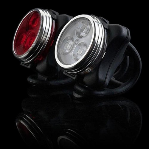 Headlight Taillight Combinations LED Ascher Rechargeable LED Bike Lights Set