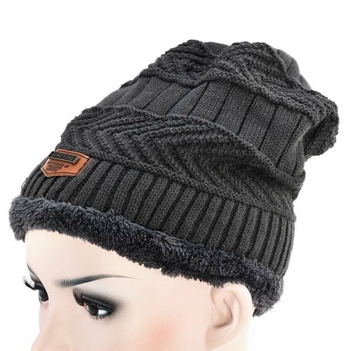 Men/'s Women/'s Winter Beanie Hat and Scarf Set Warm Fleece Knitted Thick Knit Cap