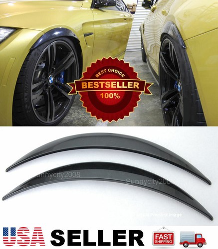1 Pair ABS Black 1/" Arch Extension Diffuser Wide Body Fender Flares For BMW