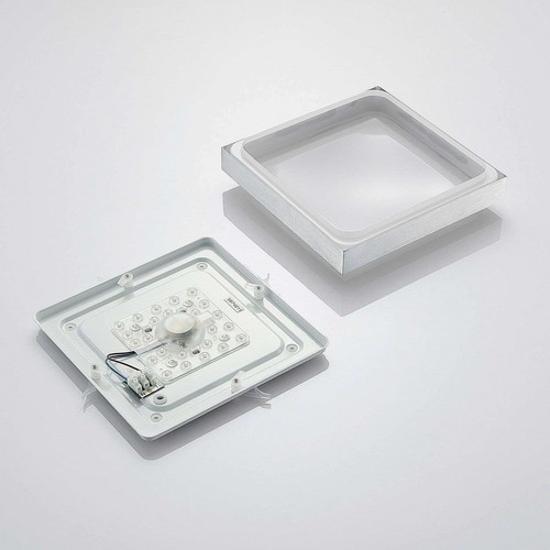 LED Deckenleuchte Margit Eckig 27 cm Lindby Aluminium Rahmen Küche Flurlampe