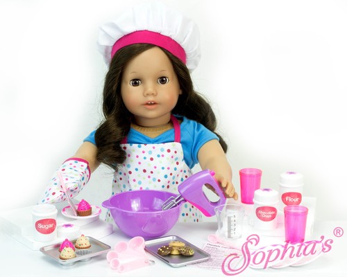Doll Clothes 18/" Baking Set 26-Piece Set Sized For American Girl Dolls