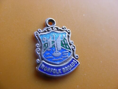 VINTAGE STERLING SILVER CHARM CHARMS UK /& EUROPE TRAVEL SHIELD 14