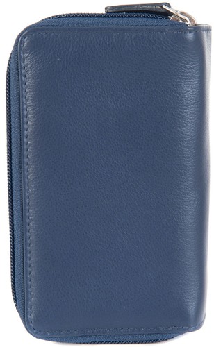 FAB COLORI 22811 Primo Nascondi MEDIUM MORBIDA PELLE 2 ZIP intorno al Portamonete Wallet