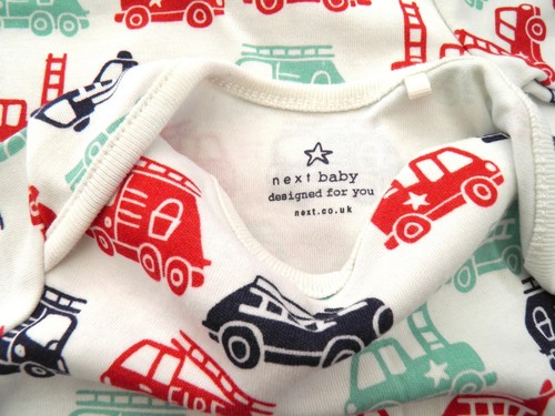 2 Boys Next Baby Bodysuit Cotton Vests Choice of designs Up to 1 Month 4.5kg10lb
