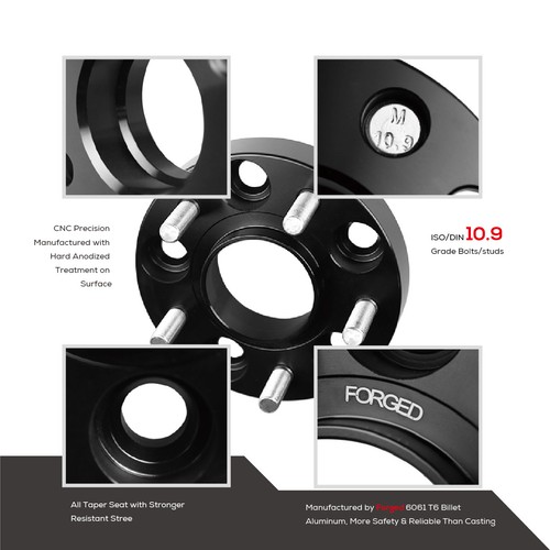 2PC 15mm Wheel Spacers Fit for 350Z 300ZX 5x4.5/" 114.3MM 66.1 12x1.25 Studs