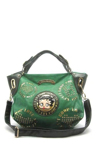 18/" x 4.5/" x 12/" Betty Boop Tote Bag D Green Orange H W