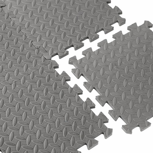 6pcs Interlocking Puzzle Rubber Foam Gym Fitness Exercise Tile Floor Mat NEW