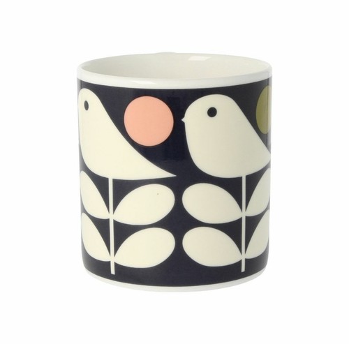 Orla Kiely Early Bird Dark Navy China Mug 400 ml