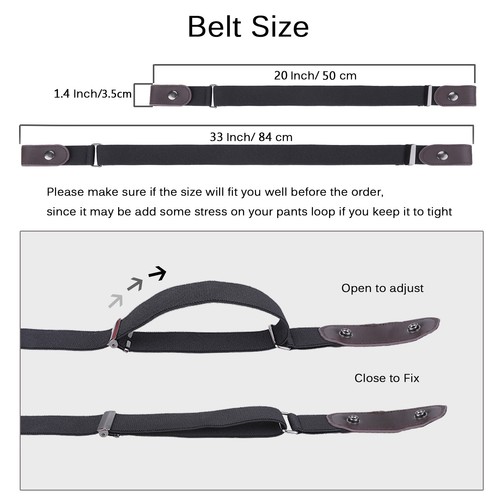 Women/'s Buckle-Free Elastic Belts Invisible Belt for Jeans No Bulge Hassle Band