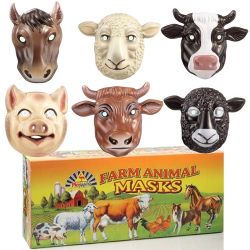Childrens Plastic Animal Farm Mask
