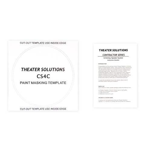 Theater Solutions CS4C In Ceiling Speakers Home Theater 7 Speaker Set CS4C-7S