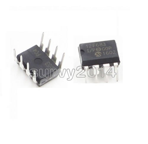 2PCS PIC12F683-I//P PIC12F683 12F683 DIP-8 DIP8 Microcontroller CHIP IC