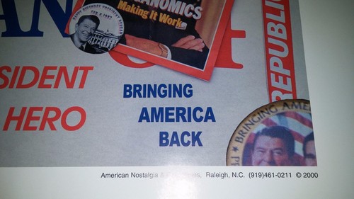 President Ronald Reagan custom Let/'s Make America Great Again Poster no RESERVE!