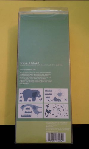FREE SHIPPING! NIB AMY COE ZOO BABY WALL DECALS BLUE