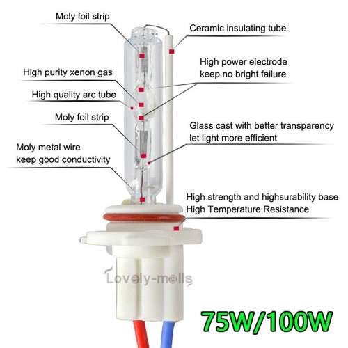55W 75W 100W 150W HID Xenon Conversion KIT Bulb 9006 H4 H7 H11 9007 6K 8K 10K LQ