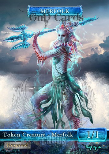 3x Merfolk #2 Hexproof Custom Altered Tokens MTG Ixalan