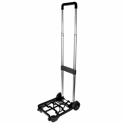 New Collapsible Luggage Trolley Folding Cabin Suitcase Bag Shopping Cart Wheels