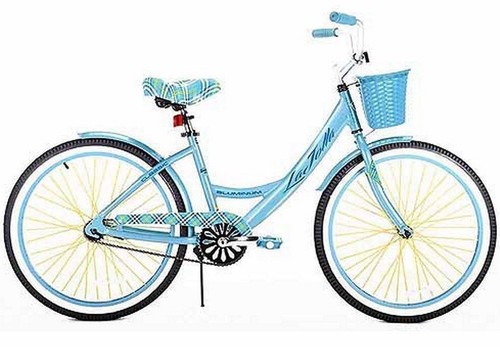 24/" GIRLS’ CRUISER BIKE BLUE ALUMINUM FRAME Lightweight Bicycle Basket NEW!