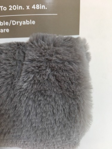 Intelligent Design Body Pillow Cover 20“ X 48“ Gray Faux Fur With Zipper