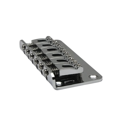 Neu Chrom E-Gitarre Brücke Feste Hardtail Brücke 6 Sättel Einstellbarer