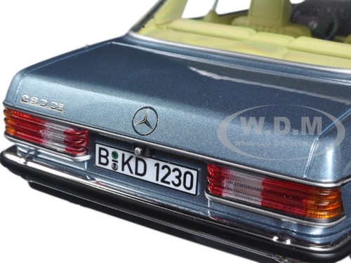 1980 MERCEDES 280 CE COUPE SILVER//BLUE 1//18 DIECAST CAR MODEL BY NOREV 183588