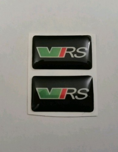 SKODA VRS 3D DOMED BADGE LOGO EMBLEM STICKER GRAPHIC DECAL OCTAVIA FABIA