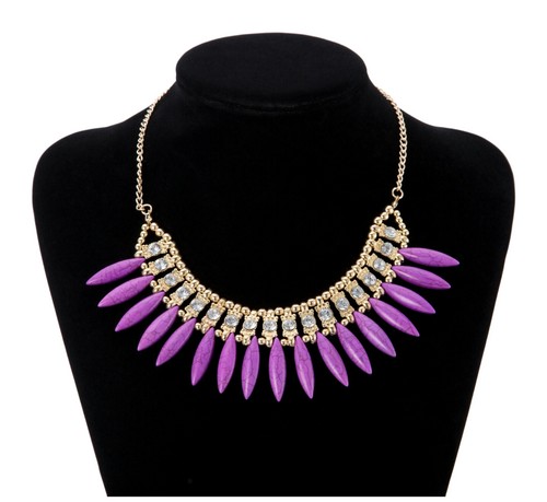 Fashion Charm Crystal Statement Necklace Jewel Rhinestone Gems Collar Bib UK