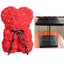 25cm Rose Flower Bear Teddy Birthday Valentine Wedding Party Kid Birthday Gift