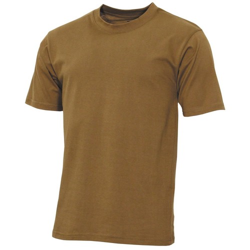 MILITARY STYLE COYOTE TAN SHORT SLEEVE ARMY T SHIRT 100/% cotton