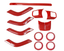 12pcs//set Red Interior Decoration Trim For 2011-2017 Jeep Wrangler /& Unlimited