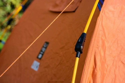 Quick up Easy Pitch Festival camping Tent Orange Olpro 2 Person POP Tent