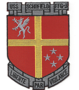 5/" NAVY USS SCHOFIELD FFG-3 EMBROIDERED PATCH