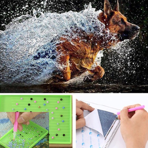 DIY Diamond Painting German Shepherd Dog 5D Diamond Embroidery Cross Stitch D4D4