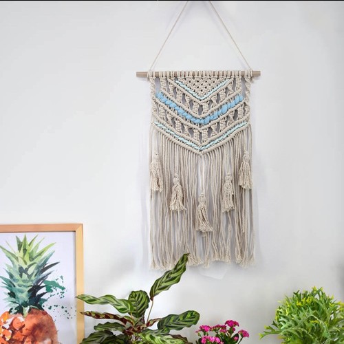 Art Handmade Woven Macrame Tapestry Bohemian Wall Hanging Tapestries Home Decor