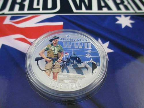 AUSTRALIA WORLD WAR II PROOF COIN 2015 $1 NIUE