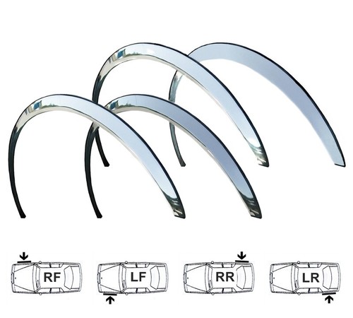 CITROEN C5 BREAK H//B /'01-08 Extensions d/'aile 2 AV et 2 AR Chrome NEUF