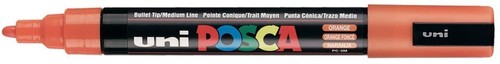 Uni Posca PC-5M Orange Paint Marker Pens Metal Glass 2.5mm Medium Bullet Nib